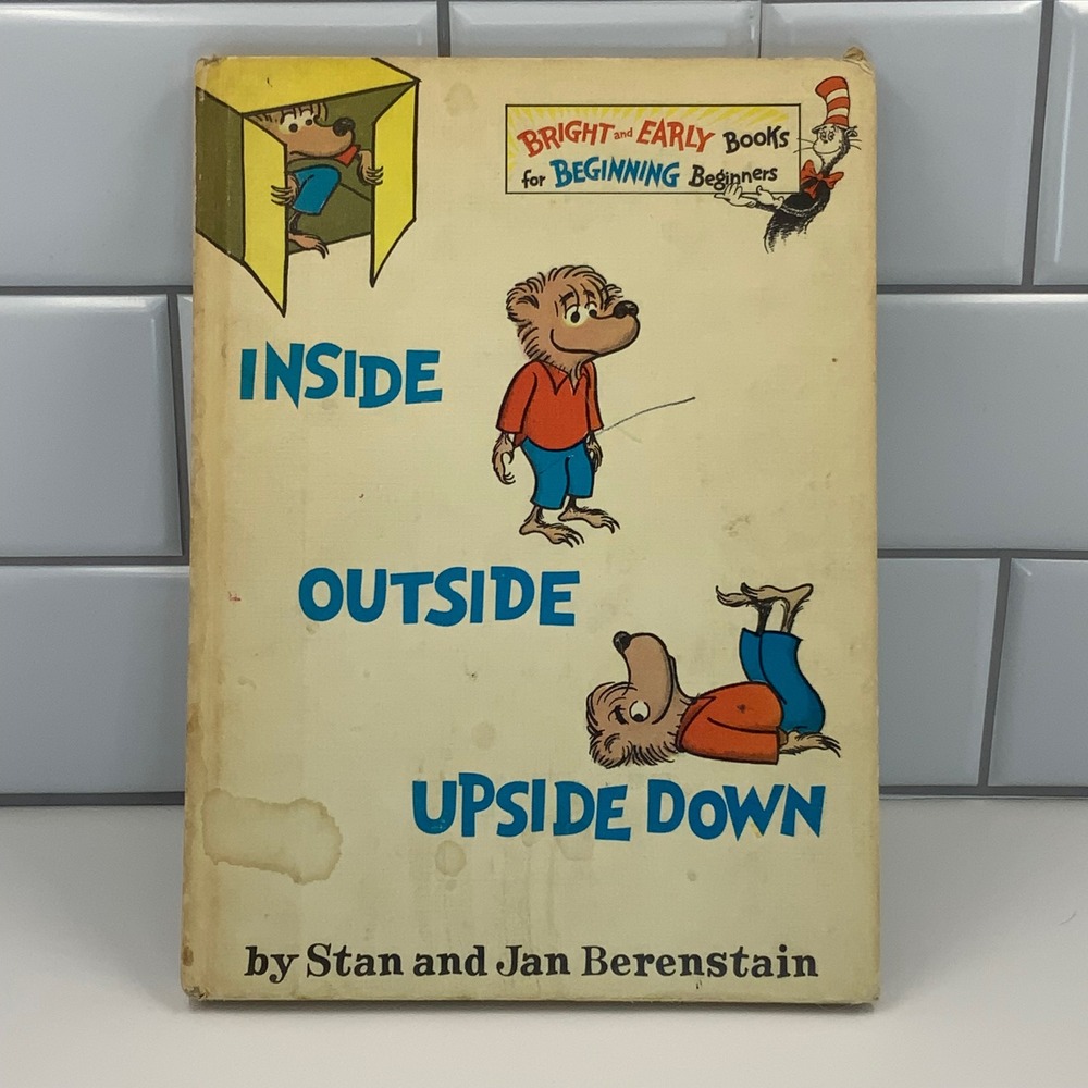 Inside Outside Upside Down Berenstain Bears Bright Early Book 1968 Hardcover